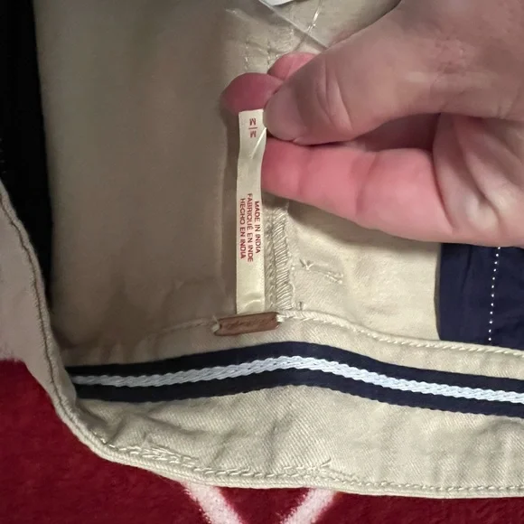 NWT Free People Khaki and Navy Pleated Skirt - Size Large - Picture 6 of 9